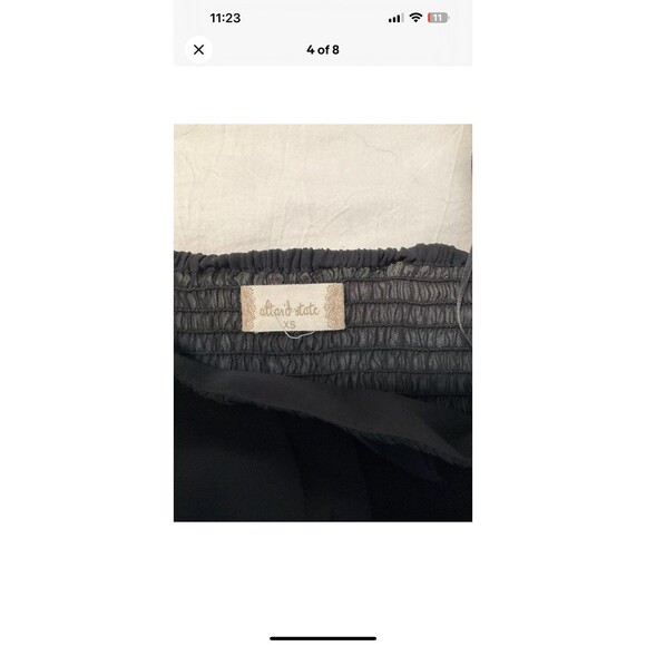 Alter'd State Black Open Back Balloon Sleeve Waist Crop Top Size XS - Picture 4 of 8